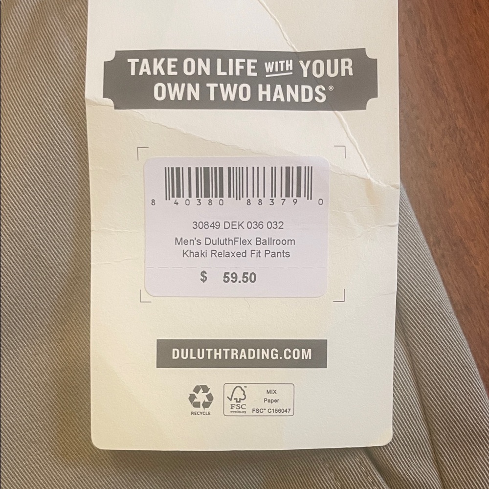 Duluth Trading Co Men's Tan Chinos - Picture 2 of 6